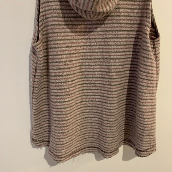 Free People Striped French Terry Sleeveless Hoodie - Picture 9 of 11